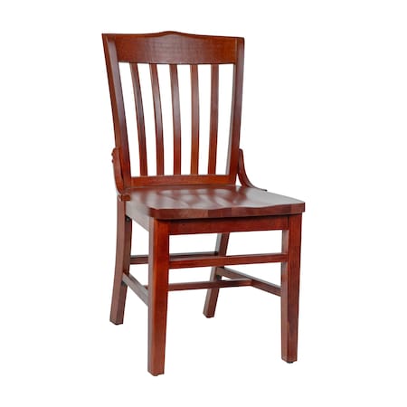 Dining Chair, School House Back, Mah Wood MPN:XU-DG-W0006-MAH-GG
