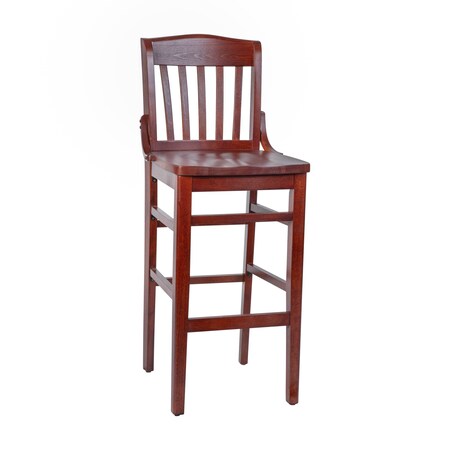 Barstool, Mahogany Wood MPN:XU-DG-W0006BAR-MAH-GG