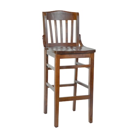 Stool, Hercules, Walnut Wood MPN:XU-DG-W0006BAR-WAL-GG
