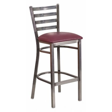 Barstool, Ladder Back, Clr w/Burgundy Sea MPN:XU-DG697BLAD-CLR-BAR-BURV-GG
