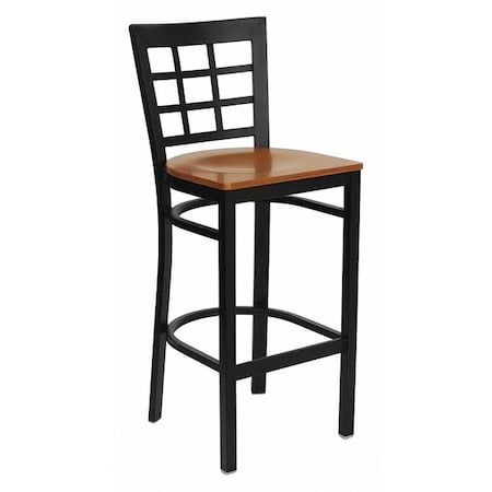 Restaurant Stool, Window Back, Cherry Sea MPN:XU-DG6R7BWIN-BAR-CHYW-GG