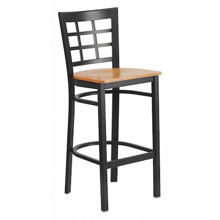 Restaurant Stool, Window Bck, Natural Sea MPN:XU-DG6R7BWIN-BAR-NATW-GG