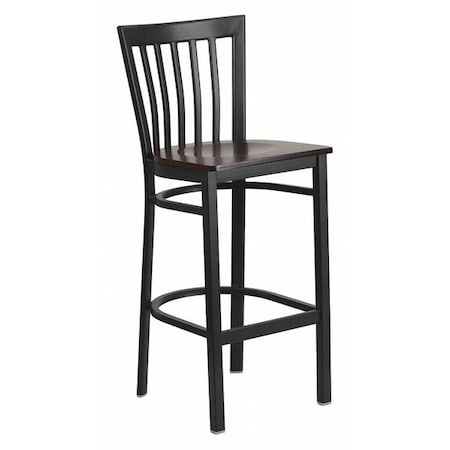 Restaurant Stool, School Back, Wal Seat MPN:XU-DG6R8BSCH-BAR-WALW-GG