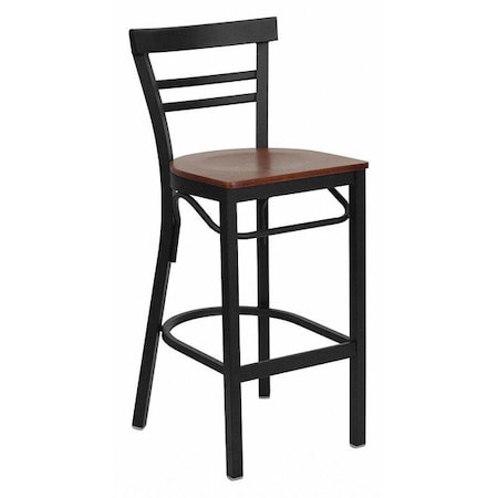 Restaurant Stool, Ladder Back, Chy Seat, Material: Wood MPN:XU-DG6R9BLAD-BAR-CHYW-GG