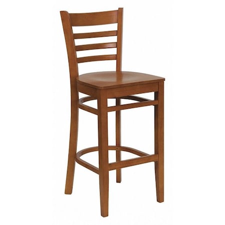 Wood Barstool, Ladder Back, Cherry Wood MPN:XU-DGW0005BARLAD-CHY-GG