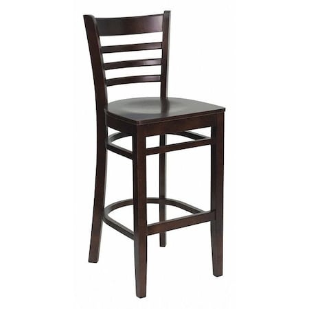 Wood Barstool, Walnut, Ladder Back MPN:XU-DGW0005BARLAD-WAL-GG