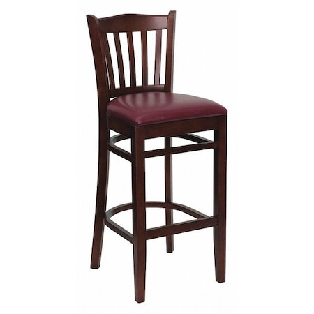 Barstool, Vert Slact Bck, Mah Wd, Burg Vny MPN:XU-DGW0008BARVRT-MAH-BURV-GG