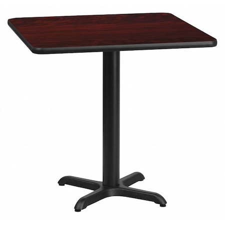Square Laminate Table, Laminate Top, Wood Grain MPN:XU-MAHTB-2424-T2222-GG