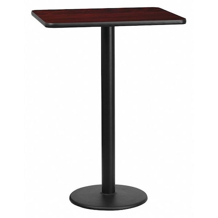 Rectangle Laminate Table, Laminate Top, Wood Grain MPN:XU-MAHTB-2430-TR18B-GG