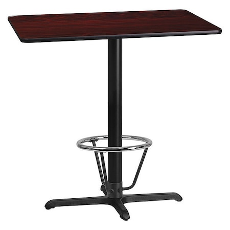 Rectangle Laminate Table, Laminate, Wood Grain MPN:XU-MAHTB-2442-T2230B-3CFR-GG