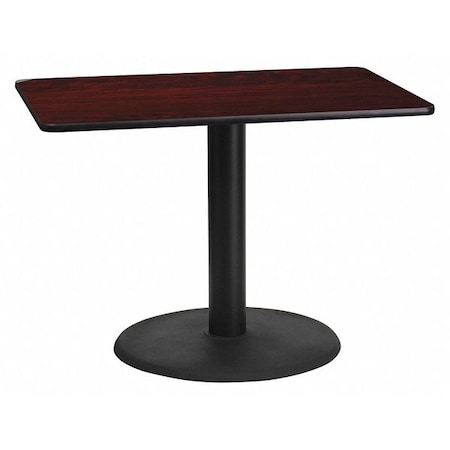 Rectangle Laminate Table, Laminate Top, Wood Grain MPN:XU-MAHTB-2442-TR24-GG