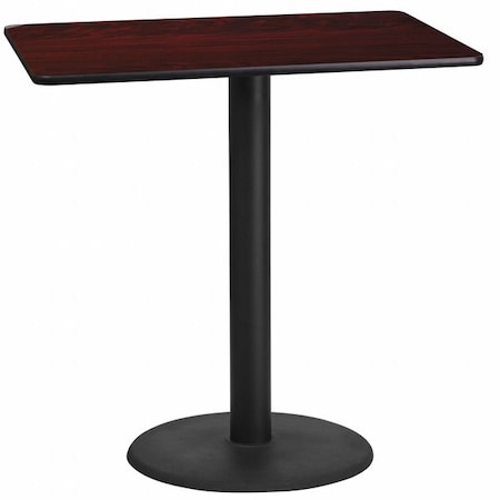 Rectangle Laminate Table, Laminate Top, Wood Grain MPN:XU-MAHTB-2442-TR24B-GG