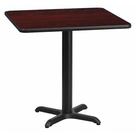 Square Laminate Table, Laminate Top, Wood Grain MPN:XU-MAHTB-3030-T2222-GG