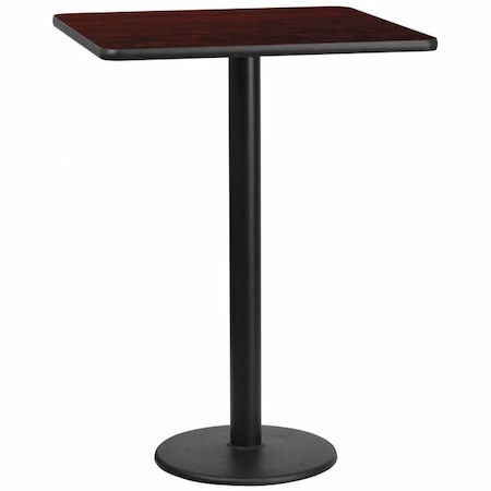 Square Laminate Table, Laminate Top, Wood Grain MPN:XU-MAHTB-3030-TR18B-GG