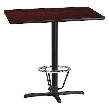 Rectangle Laminate Table, Laminate, Wood Grain MPN:XU-MAHTB-3042-T2230B-3CFR-GG