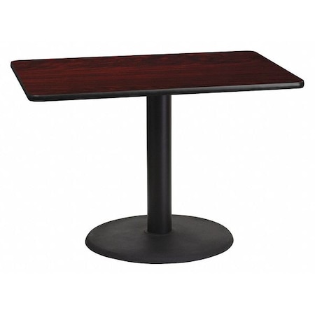 Rectangle Laminate Table, Laminate Top, Wood Grain MPN:XU-MAHTB-3042-TR24-GG