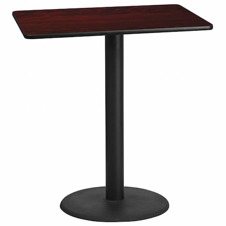 Rectangle Laminate Table, Laminate Top, Wood Grain MPN:XU-MAHTB-3042-TR24B-GG