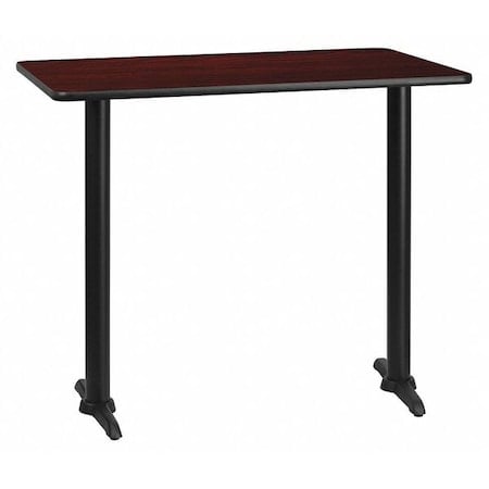 Rectangle Laminate Table, Laminate Top, Wood Grain MPN:XU-MAHTB-3048-T0522B-GG