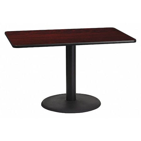Rectangle Laminate Table, Laminate Top, Wood Grain MPN:XU-MAHTB-3048-TR24-GG