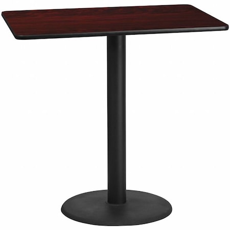Rectangle Laminate Table, Laminate Top, Wood Grain MPN:XU-MAHTB-3048-TR24B-GG