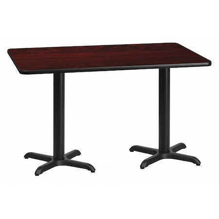 Rectangle Laminate Table, Laminate Top, Wood Grain MPN:XU-MAHTB-3060-T2222-GG