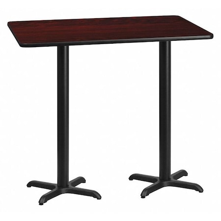 Rectangle Laminate Table, Laminate Top, Wood Grain MPN:XU-MAHTB-3060-T2222B-GG
