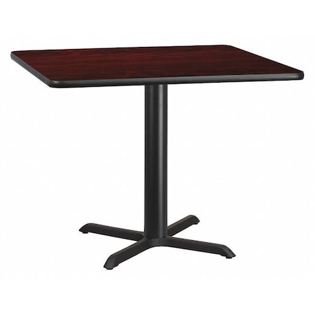 Square Laminate Table, Laminate Top, Wood Grain MPN:XU-MAHTB-4242-T3333-GG