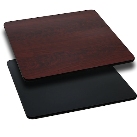 Square Square Table Top with Black or Mahogany, 42