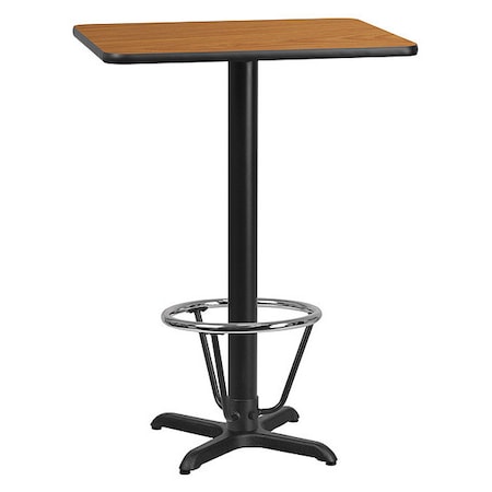 Rectangle Laminate Table, Laminate, Wood Grain MPN:XU-NATTB-2430-T2222B-3CFR-GG