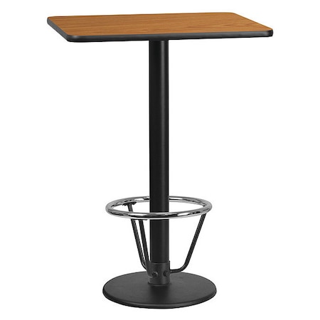 Rectangle Laminate Table, Laminate, Wood Grain MPN:XU-NATTB-2430-TR18B-3CFR-GG