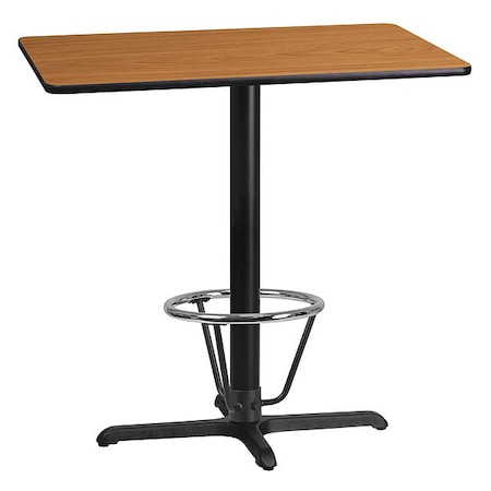 Rectangle Laminate Table, Laminate, Wood Grain MPN:XU-NATTB-2442-T2230B-3CFR-GG