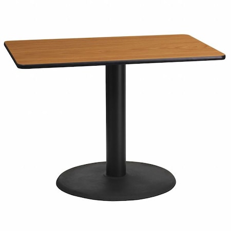 Rectangle Natural Laminate Table, Laminate Top, Wood Grain MPN:XU-NATTB-2442-TR24-GG