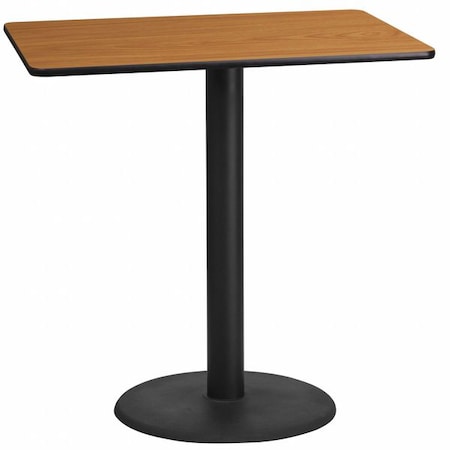 Rectangle Natural Laminate Table, Laminate Top, Wood Grain MPN:XU-NATTB-2442-TR24B-GG