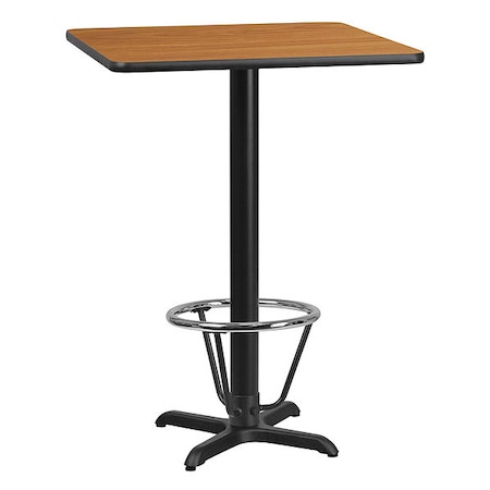 Square Laminate Table, Laminate, Wood Grain MPN:XU-NATTB-3030-T2222B-3CFR-GG