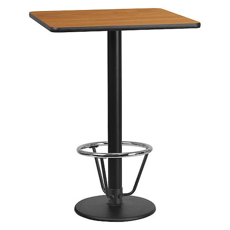 Square Laminate Table, Laminate, Wood Grain MPN:XU-NATTB-3030-TR18B-3CFR-GG