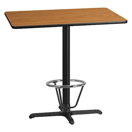 Rectangle Natural Laminate Table, X, Base, 30