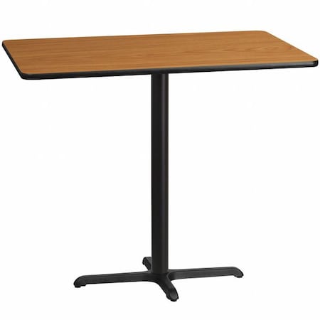 Rectangle Natural Laminate Table, Laminate Top, Wood Grain MPN:XU-NATTB-3048-T2230B-GG