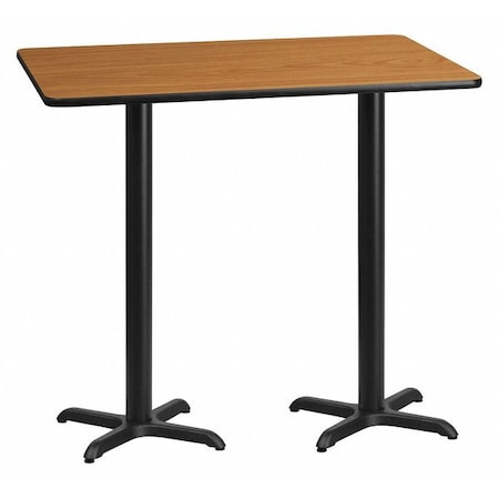 Rectangle Natural Laminate Table, Laminate Top, Wood Grain MPN:XU-NATTB-3060-T2222B-GG