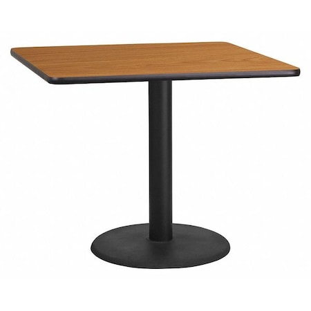Square Natural Laminate Table, Laminate Top, Wood Grain MPN:XU-NATTB-3636-TR24-GG