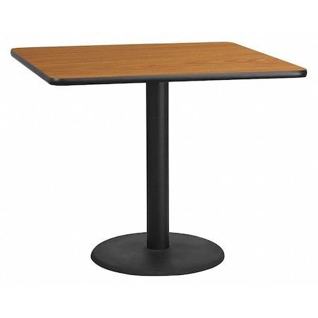 Square Natural Laminate Table, Laminate Top, Wood Grain MPN:XU-NATTB-4242-TR24-GG
