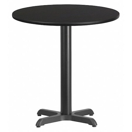 Round Laminate Table Top, Laminate Top, Wood Grain MPN:XU-RD-24-BLKTB-T2222-GG