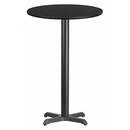Round Laminate Table Top, Black MPN:XU-RD-24-BLKTB-T2222B-GG