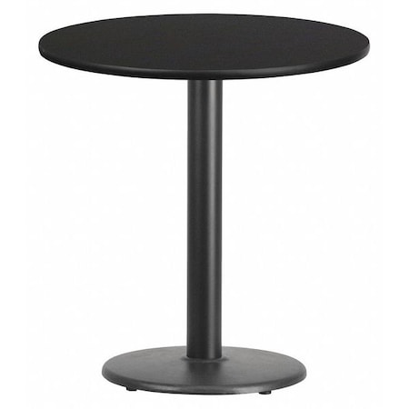Round Laminate Table Top, Laminate Top, Wood Grain MPN:XU-RD-24-BLKTB-TR18-GG