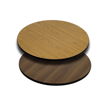 Round Table Top with Natural or Walnut R, Natural/Walnut MPN:XU-RD-24-WNT-GG