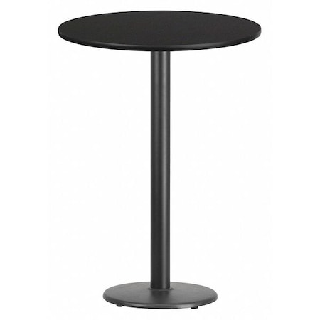 Round Laminate Table Top, Laminate Top, Wood Grain MPN:XU-RD-30-BLKTB-TR18B-GG