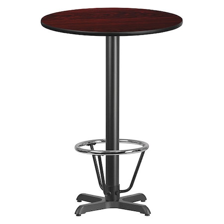 Round Laminate Table, Laminate, Wood Grain MPN:XU-RD-30-MAHTB-T2222B-3CFR-GG