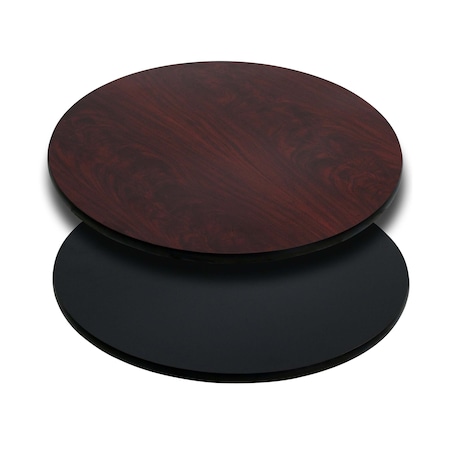 Round Table Top with Black or Mahogany R MPN:XU-RD-30-MBT-GG