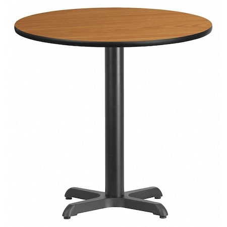 Round Natural Laminate Table, Laminate Top, Wood Grain MPN:XU-RD-30-NATTB-T2222-GG