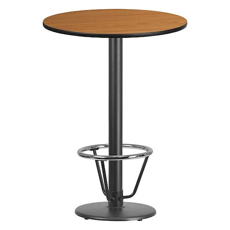 Round Laminate Table, Laminate, Wood Grain MPN:XU-RD-30-NATTB-TR18B-3CFR-GG