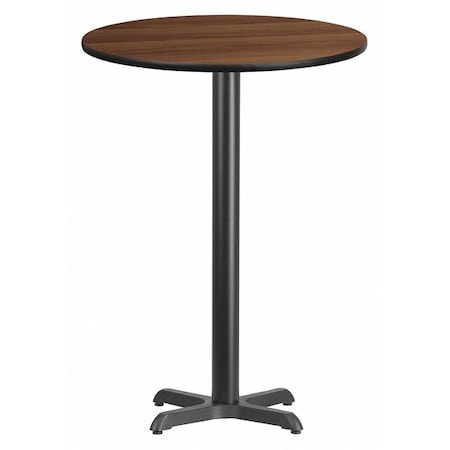 Round Walnut Table Top, Round w/X-Base, 30